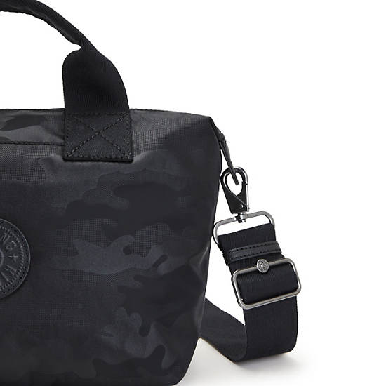 Kipling Kala Handbag Mini Bag Black Camo Embossed | CA 1321EB